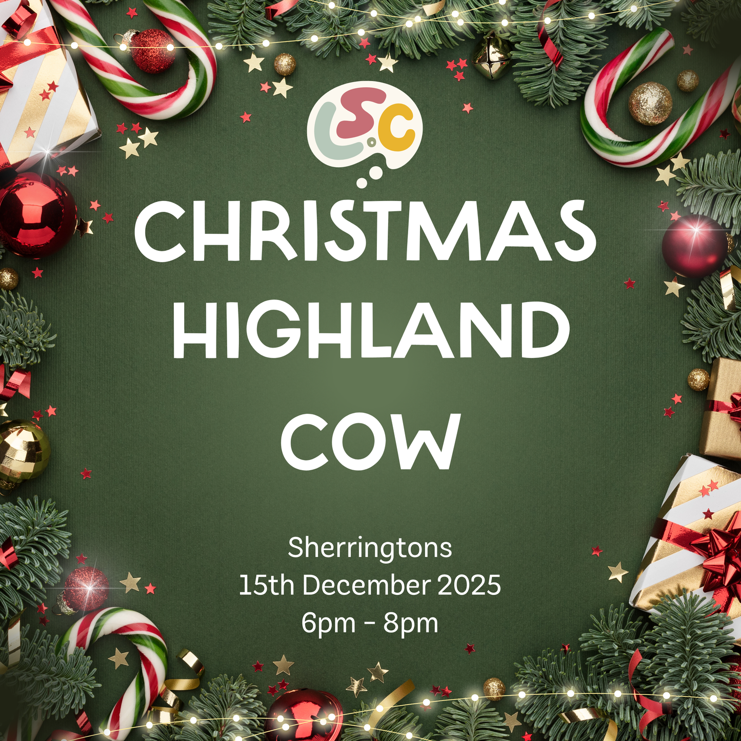 Christmas Highland Cow