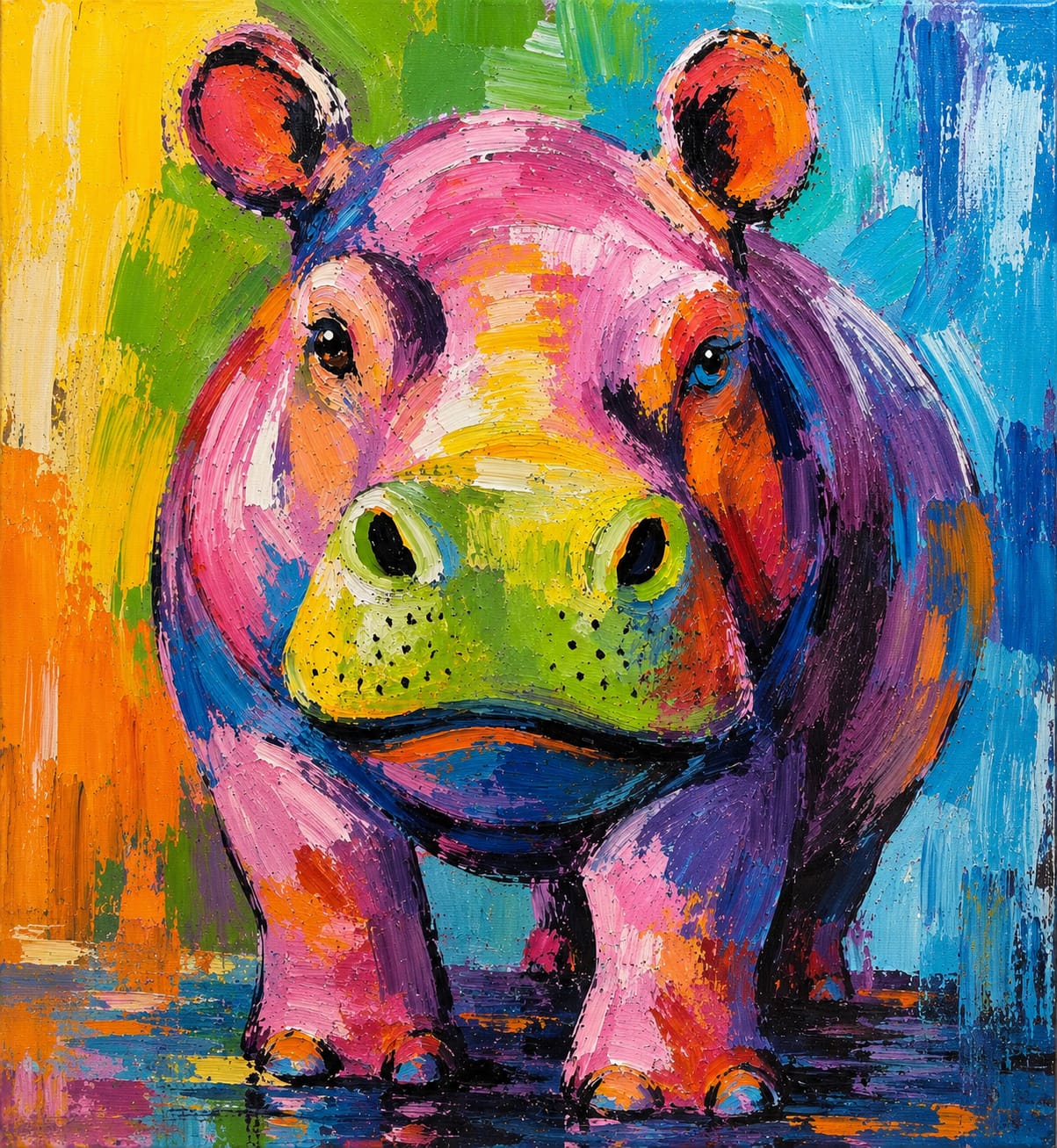 Rainbow Hippo