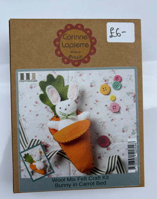 Bunny in Carrot bed Felt Craft Kit