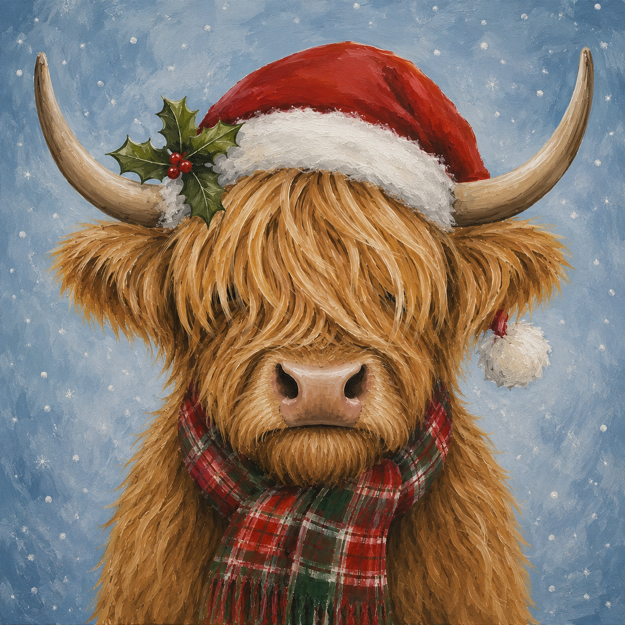 Christmas Highland Cow